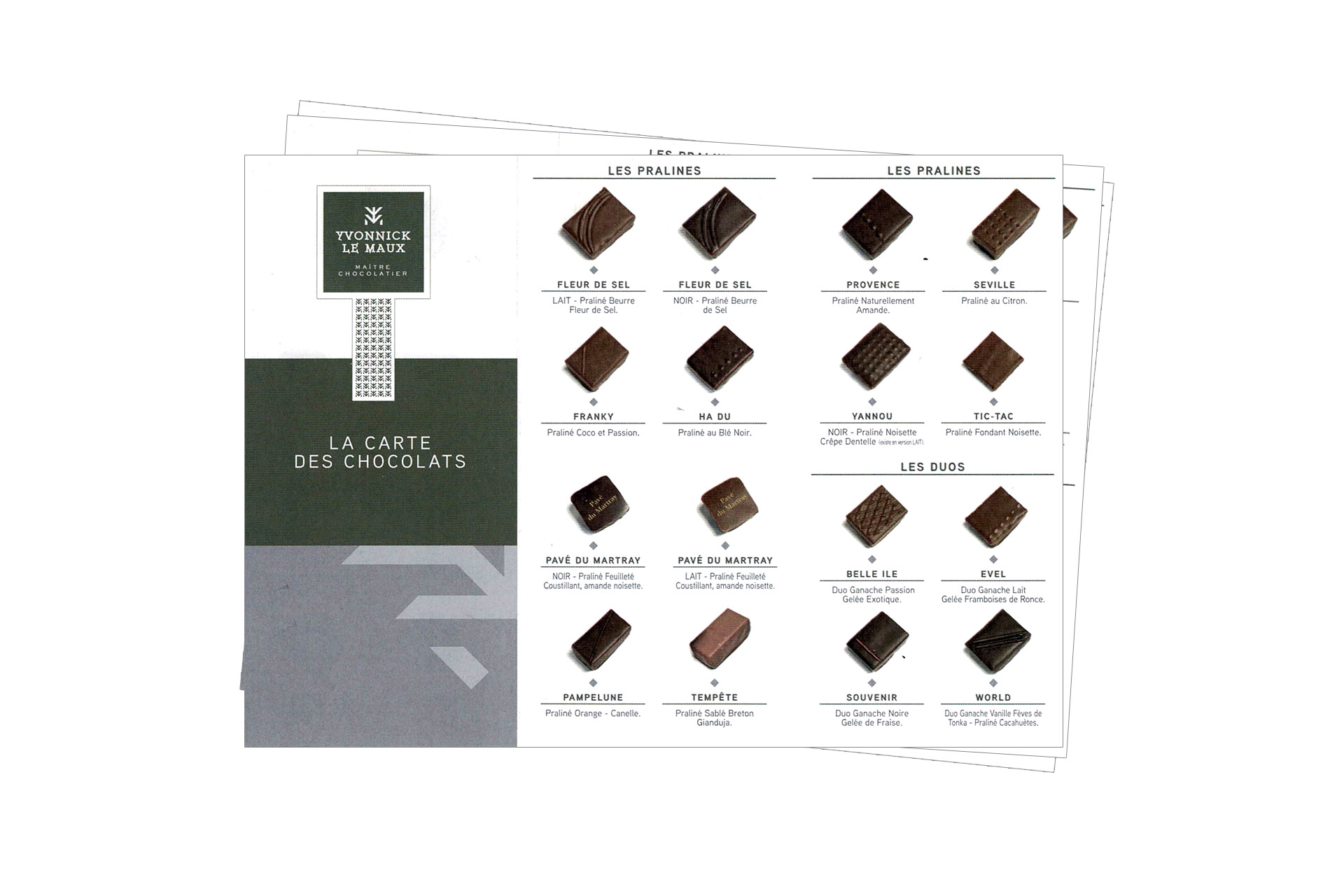 LE MAUX carte chocolats